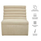 Fauteuil d'appoint sans accoudoirs Corbin Performance Fleece