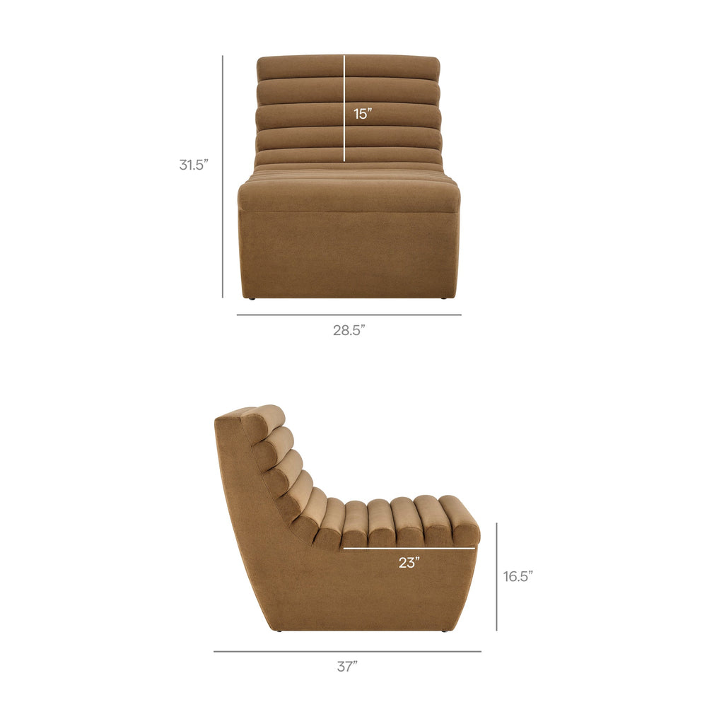 Fauteuil d'appoint sans accoudoirs Corbin Performance Fleece