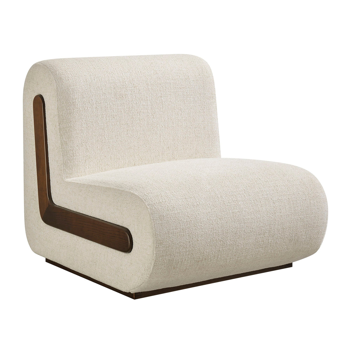 Fauteuil d'appoint en mélange de lin Denby