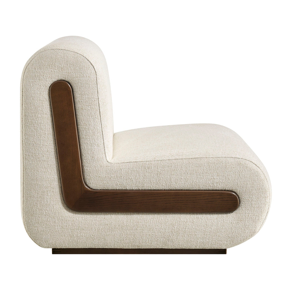 Fauteuil d'appoint en mélange de lin Denby