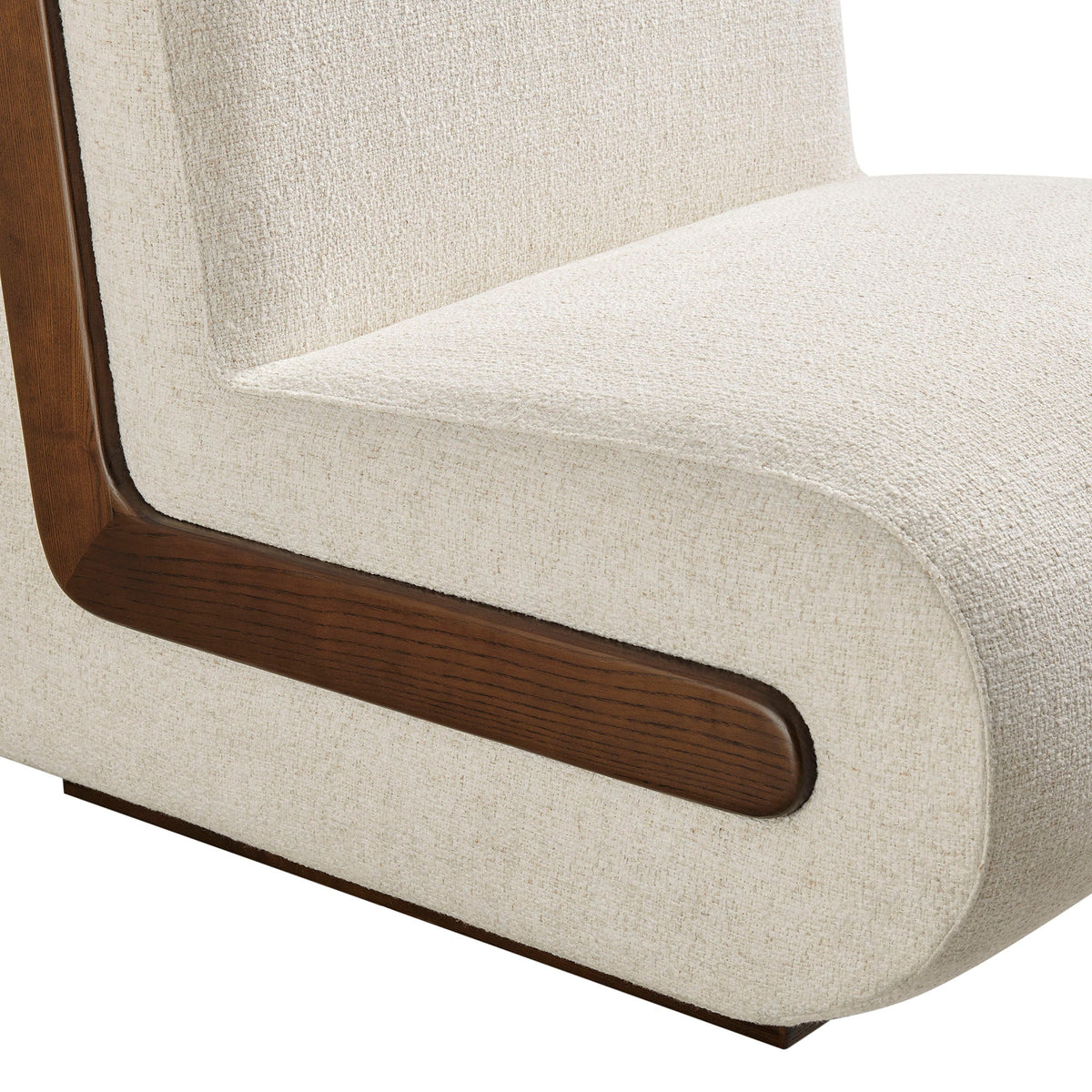 Fauteuil d'appoint en mélange de lin Denby