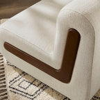 Fauteuil d'appoint en mélange de lin Denby