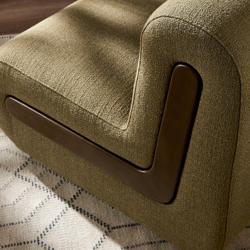Fauteuil d'appoint en mélange de lin Denby