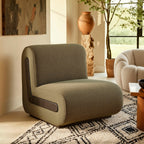 Fauteuil d'appoint en mélange de lin Denby