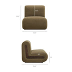 Fauteuil d'appoint en mélange de lin Denby