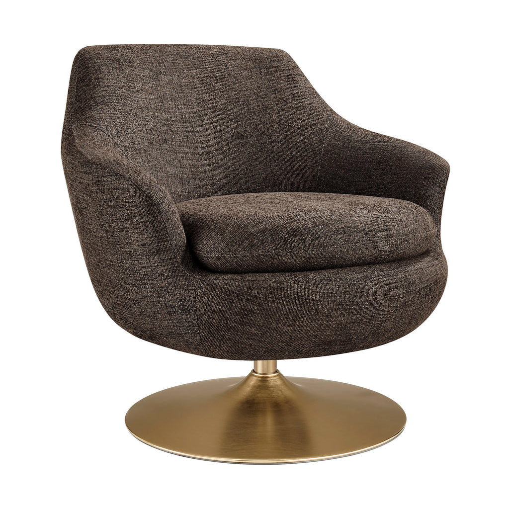 Fauteuil d'appoint pivotant en chenille Quimby Melange