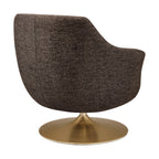 Fauteuil d'appoint pivotant en chenille Quimby Melange