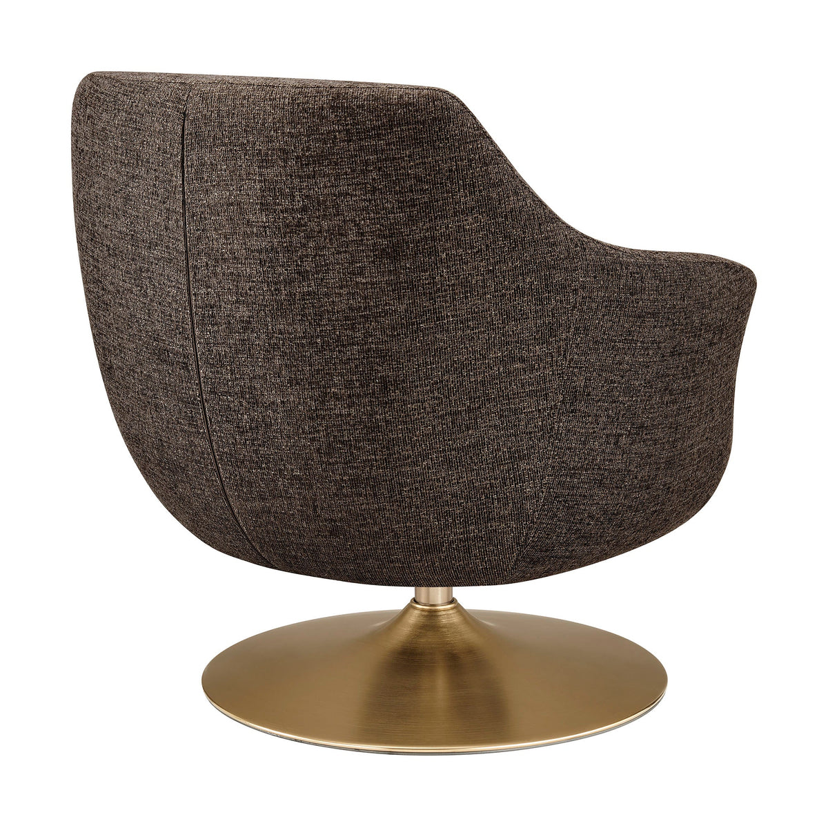 Fauteuil d'appoint pivotant en chenille Quimby Melange