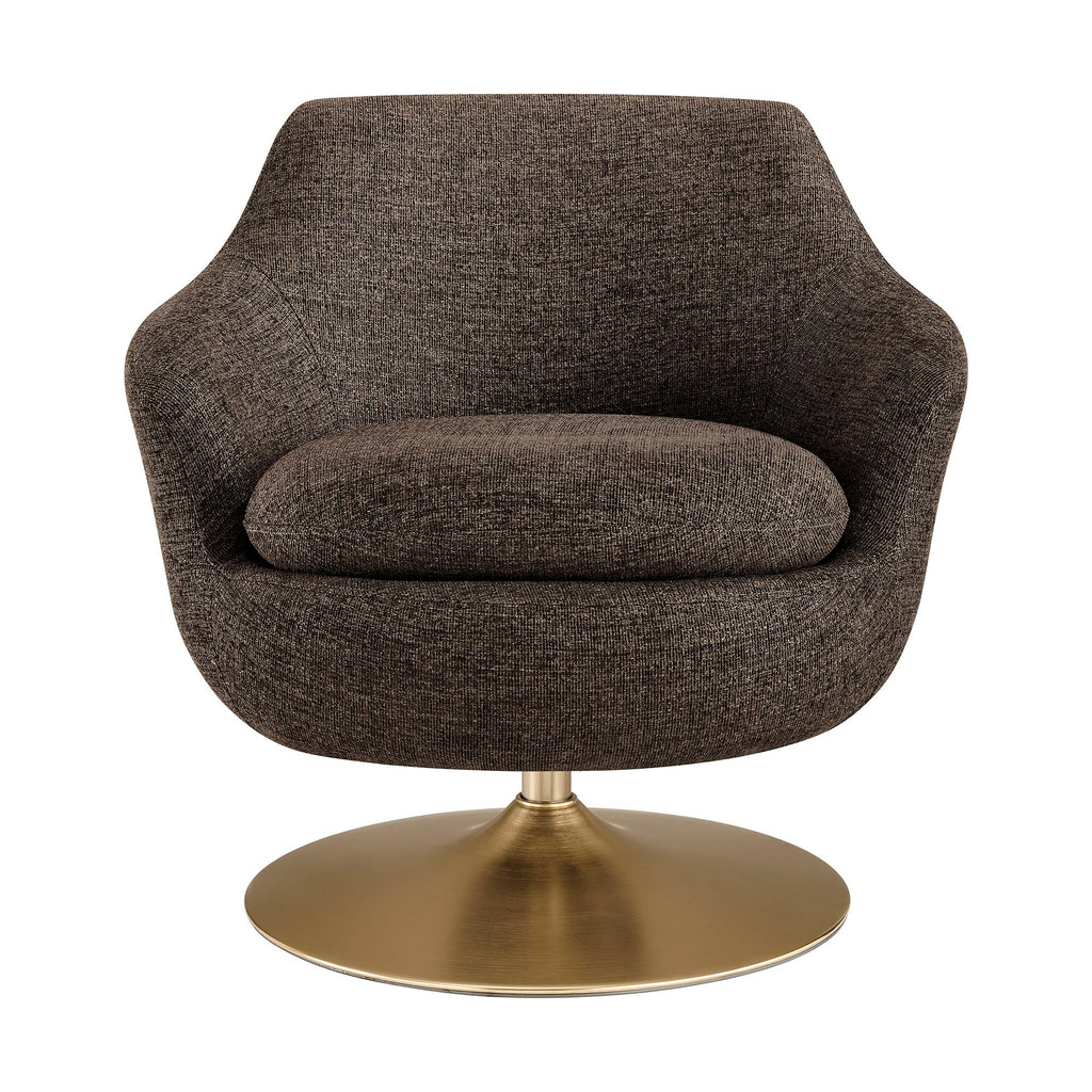 Fauteuil d'appoint pivotant en chenille Quimby Melange