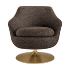 Fauteuil d'appoint pivotant en chenille Quimby Melange