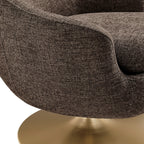 Fauteuil d'appoint pivotant en chenille Quimby Melange