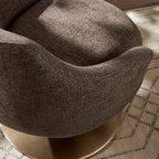 Fauteuil d'appoint pivotant en chenille Quimby Melange