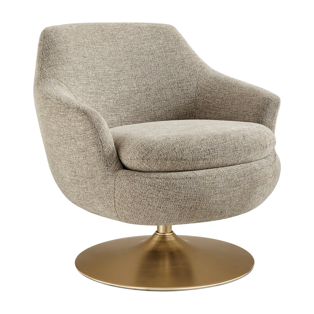 Fauteuil d'appoint pivotant en chenille Quimby Melange