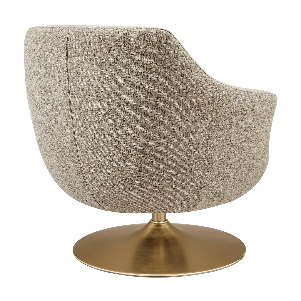 Fauteuil d'appoint pivotant en chenille Quimby Melange