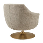 Fauteuil d'appoint pivotant en chenille Quimby Melange