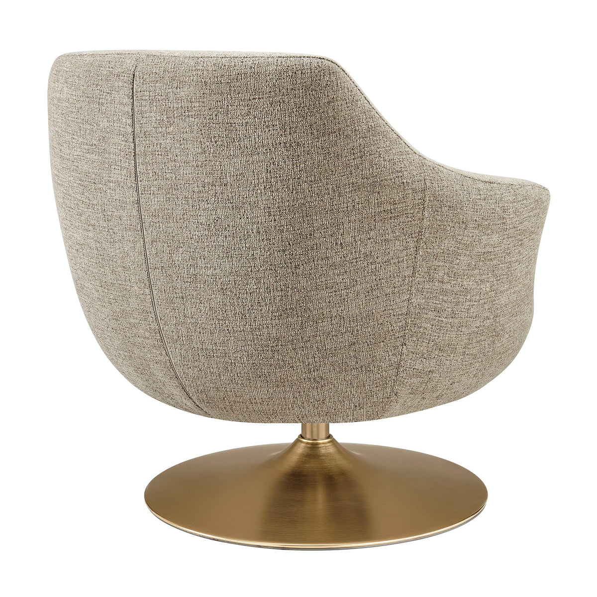 Fauteuil d'appoint pivotant en chenille Quimby Melange