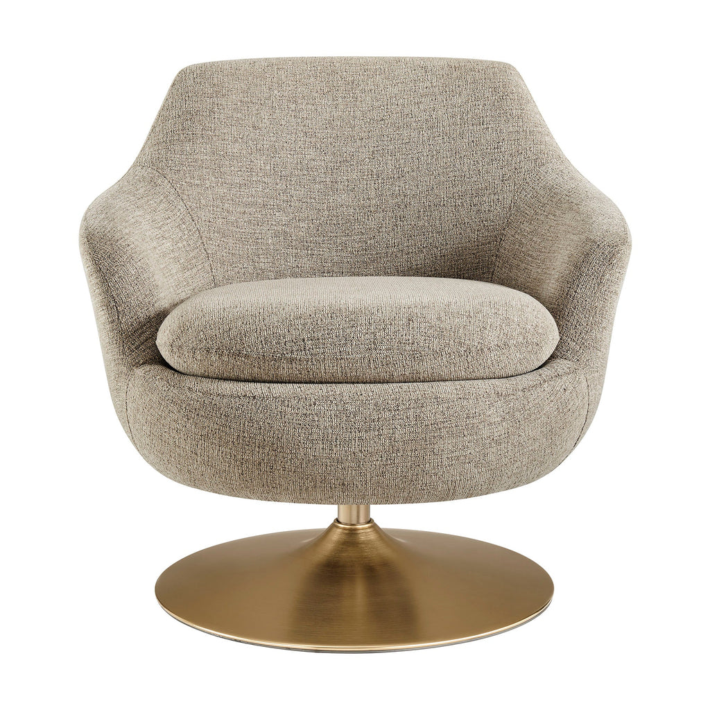 Fauteuil d'appoint pivotant en chenille Quimby Melange