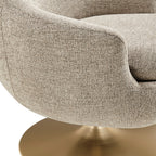 Fauteuil d'appoint pivotant en chenille Quimby Melange