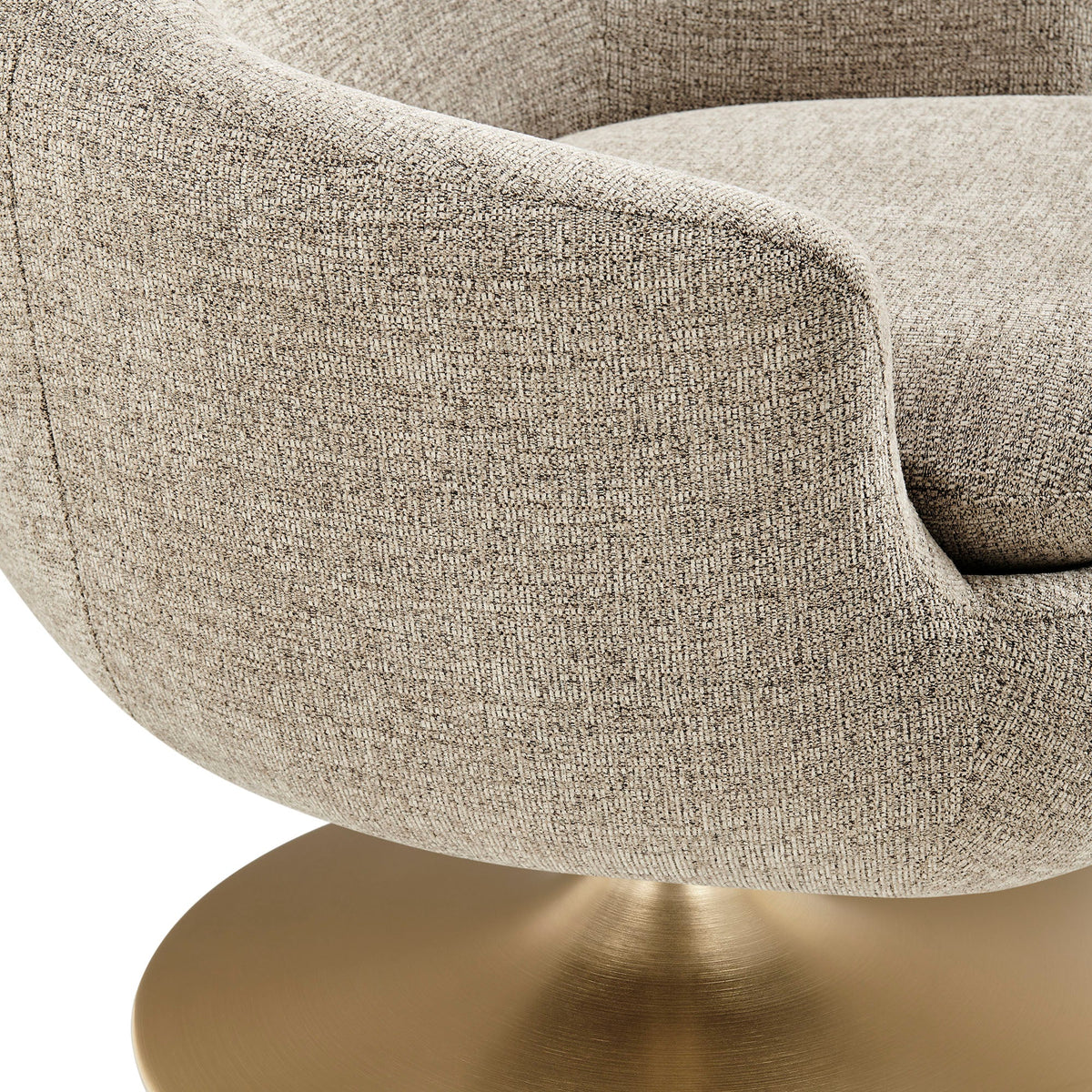 Fauteuil d'appoint pivotant en chenille Quimby Melange