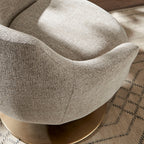 Fauteuil d'appoint pivotant en chenille Quimby Melange