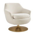 Fauteuil d'appoint pivotant en chenille Quimby Melange