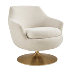 Fauteuil d'appoint pivotant en chenille Quimby Melange