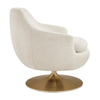 Fauteuil d'appoint pivotant en chenille Quimby Melange