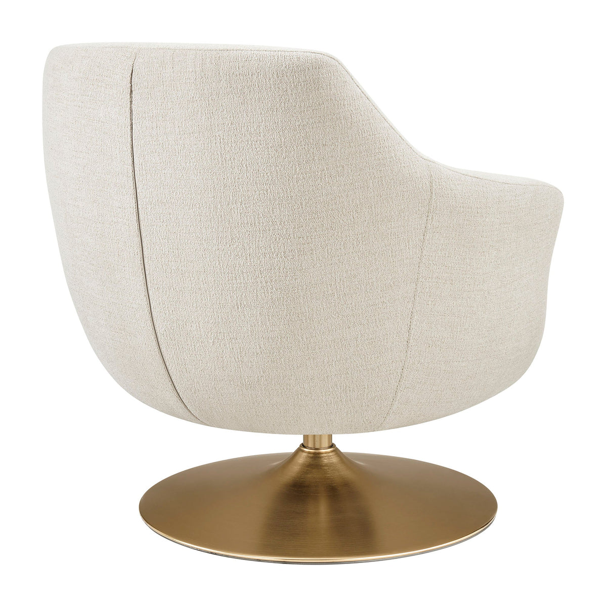 Fauteuil d'appoint pivotant en chenille Quimby Melange