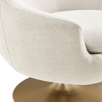 Fauteuil d'appoint pivotant en chenille Quimby Melange