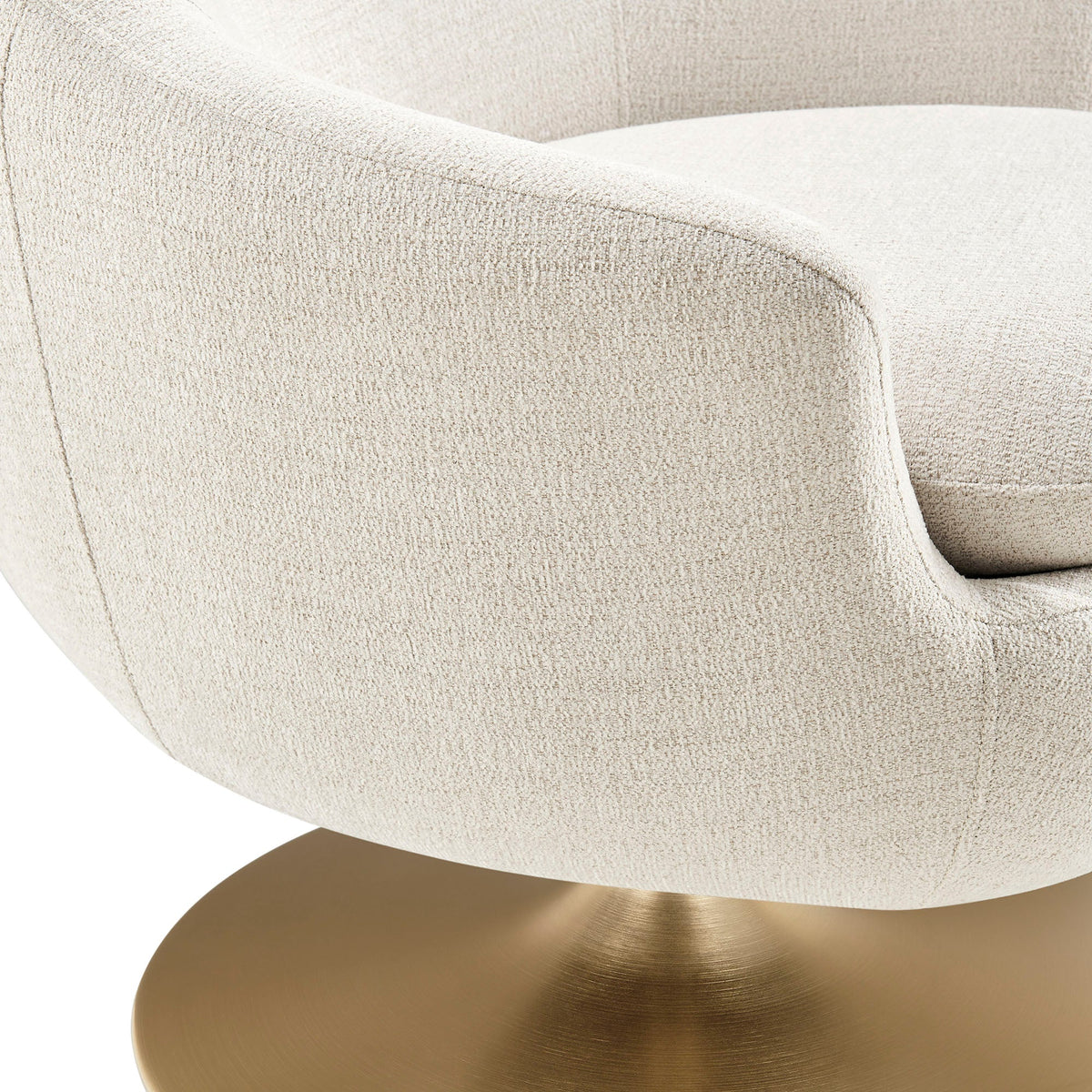 Fauteuil d'appoint pivotant en chenille Quimby Melange