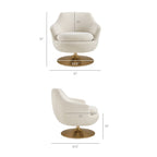 Fauteuil d'appoint pivotant en chenille Quimby Melange