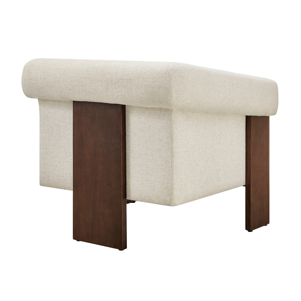 Fauteuil d'appoint trépied en mélange de lin Halbrook