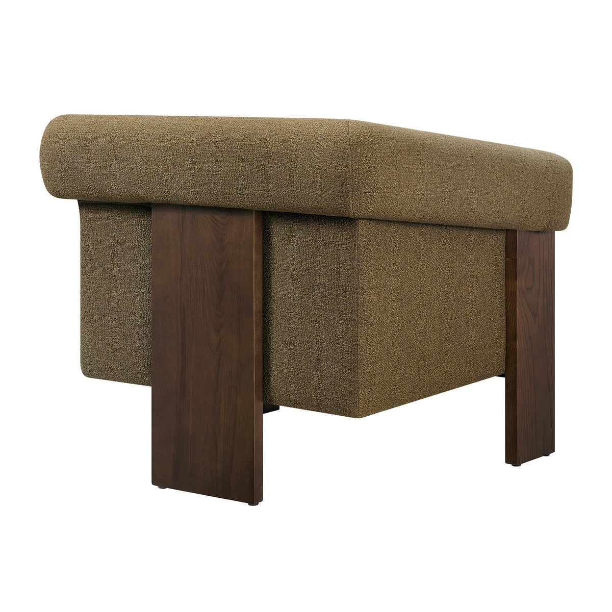 Fauteuil d'appoint trépied en mélange de lin Halbrook