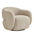 Fauteuil pivotant Selby en tissu texturé