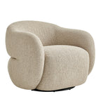 Fauteuil pivotant Selby en tissu texturé