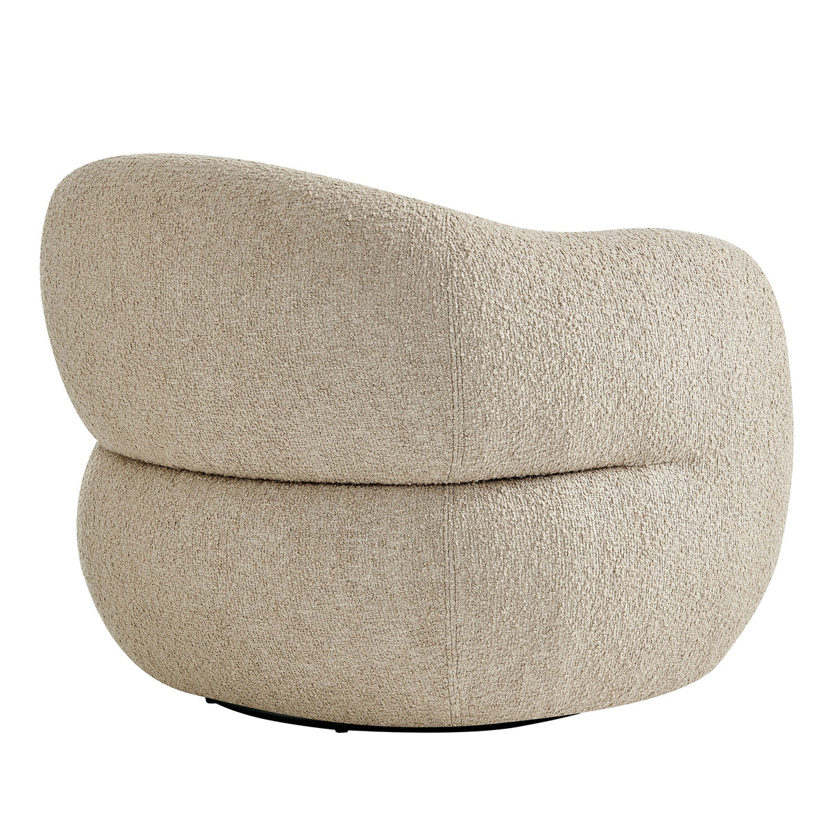 Fauteuil pivotant Selby en tissu texturé