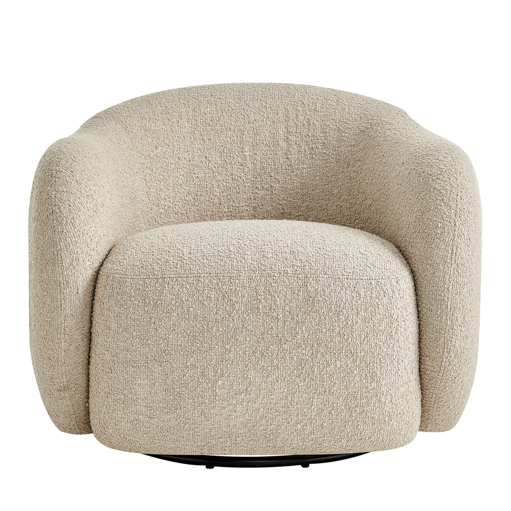 Fauteuil pivotant Selby en tissu texturé