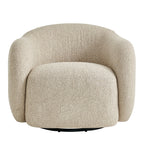 Fauteuil pivotant Selby en tissu texturé
