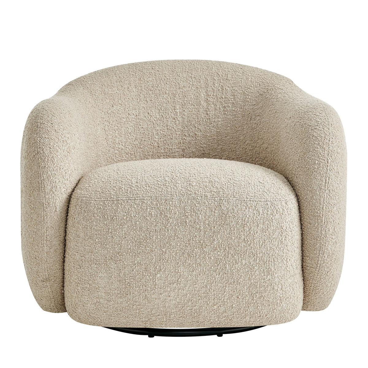 Fauteuil pivotant Selby en tissu texturé