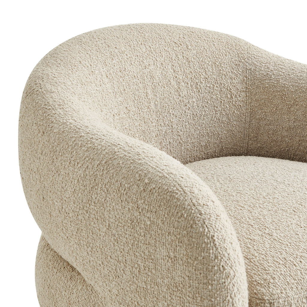 Fauteuil pivotant Selby en tissu texturé