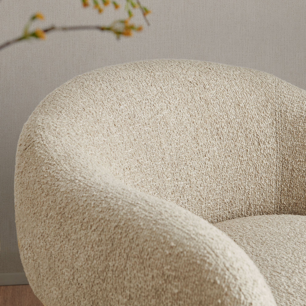 Fauteuil pivotant Selby en tissu texturé