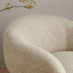 Fauteuil pivotant Selby en tissu texturé