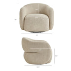 Fauteuil pivotant Selby en tissu texturé