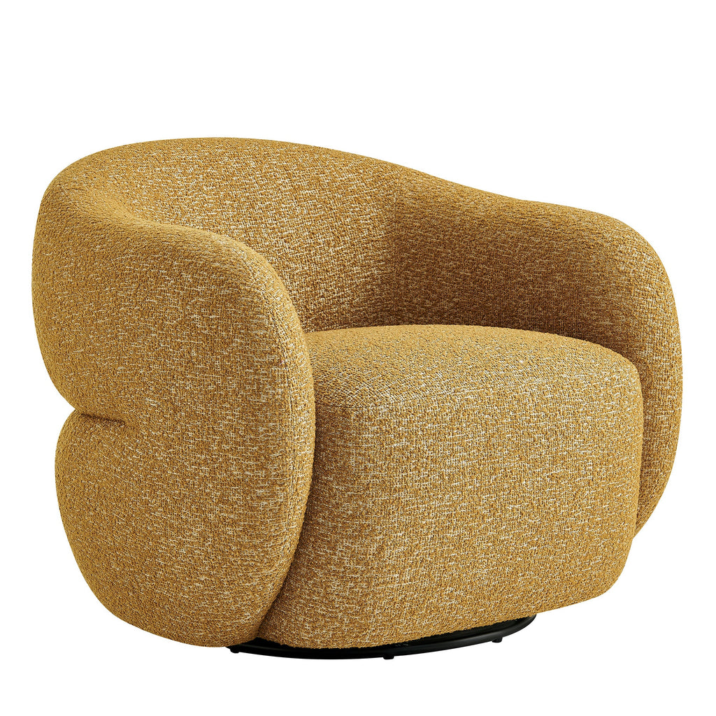 Fauteuil pivotant Selby en tissu texturé