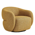 Fauteuil pivotant Selby en tissu texturé