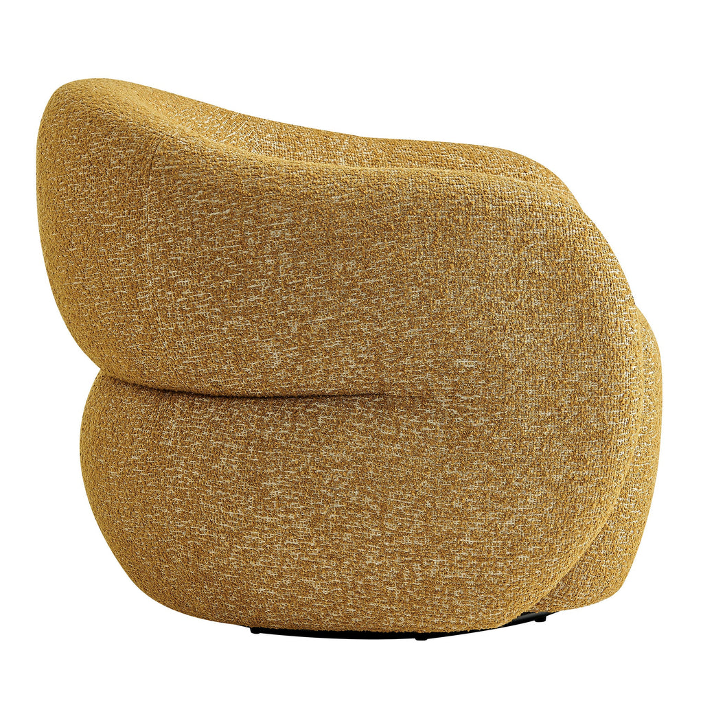 Fauteuil pivotant Selby en tissu texturé