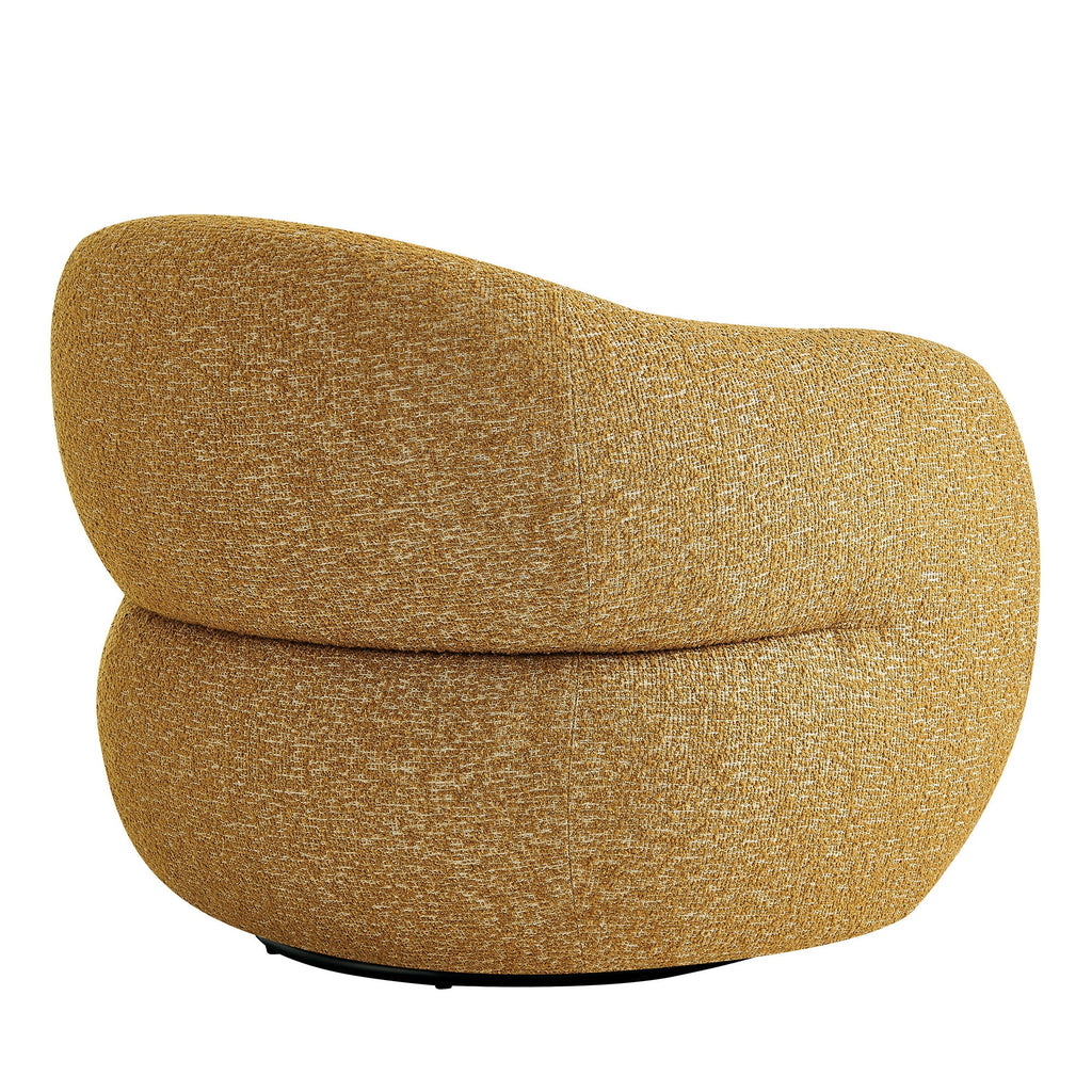 Fauteuil pivotant Selby en tissu texturé