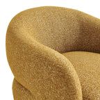 Fauteuil pivotant Selby en tissu texturé