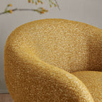 Fauteuil pivotant Selby en tissu texturé