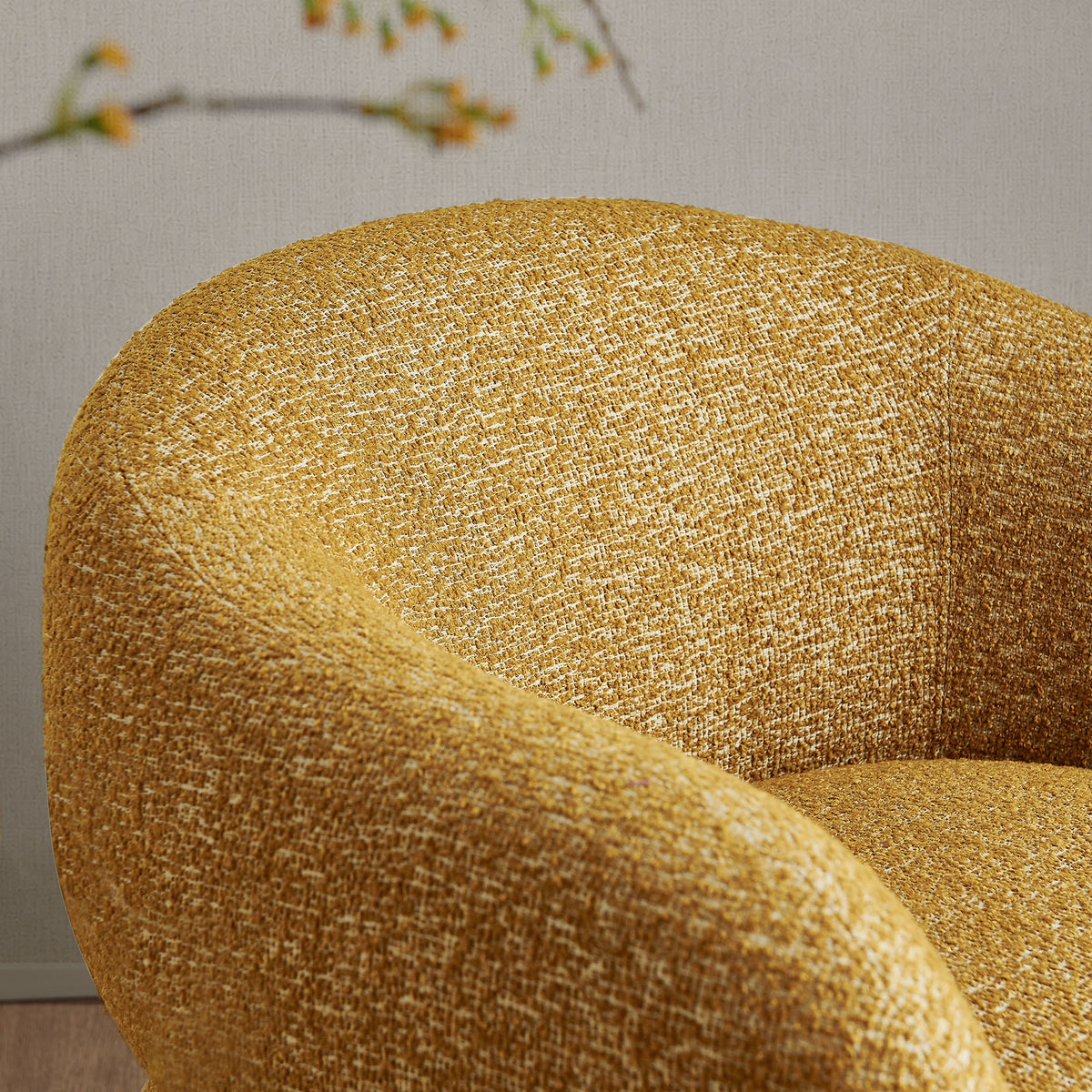 Fauteuil pivotant Selby en tissu texturé